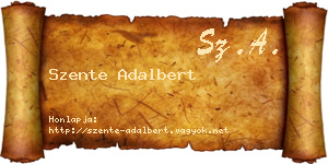 Szente Adalbert névjegykártya